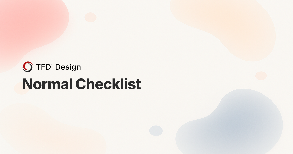 Normal Checklist